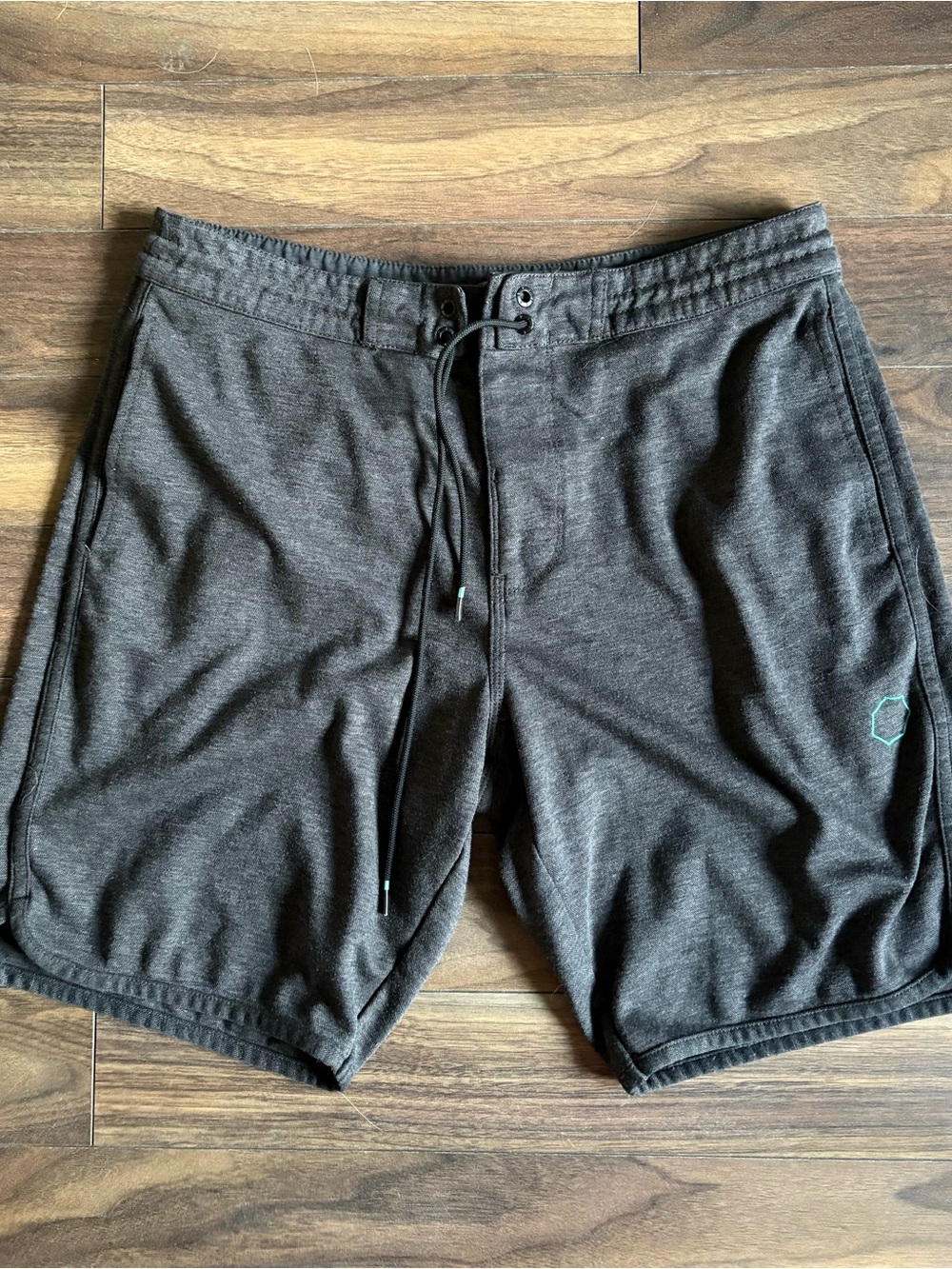 VISSLA Black Drawstring Waist Shorts